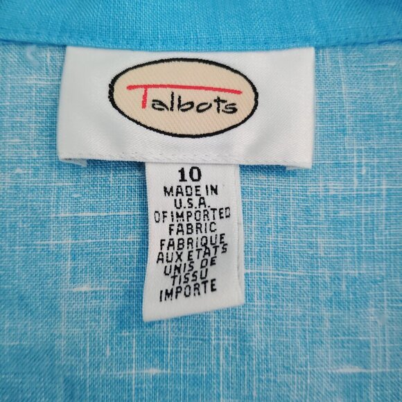 Talbots Linen Button down Top - Picture 3 of 4